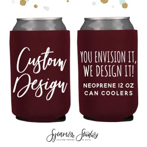 Custom Neoprene Wedding Can Cooler - Your Custom Design