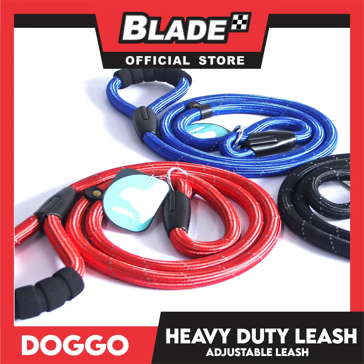 Doggo Heavy Duty Leash (Blue) 58 ' ' Durable And Strong Leash for Your Dog
