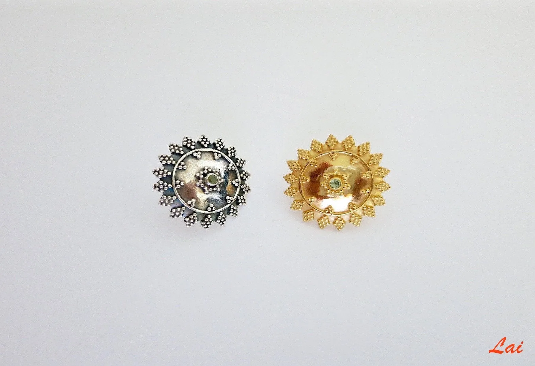 Dramatic, boho-chic, granulation work nose pin
