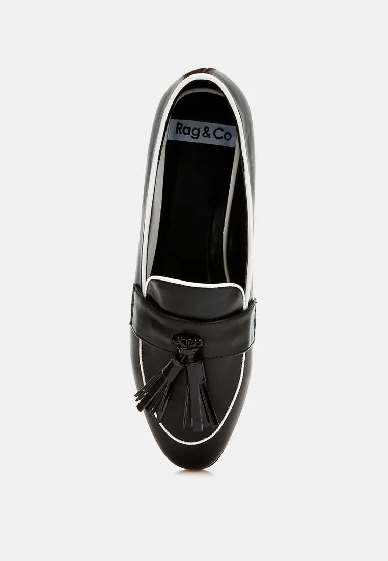 Dual Tone Tassel Loafers By Ruw