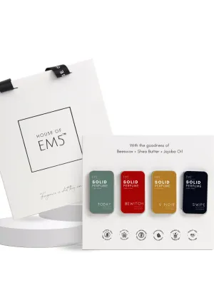EM5™ FOR HER | Set of 4 Solid Perfumes for Women | Strong and lasting fragrance | With the Goodness of Beeswax   Shea Butter | 12 Gram Each