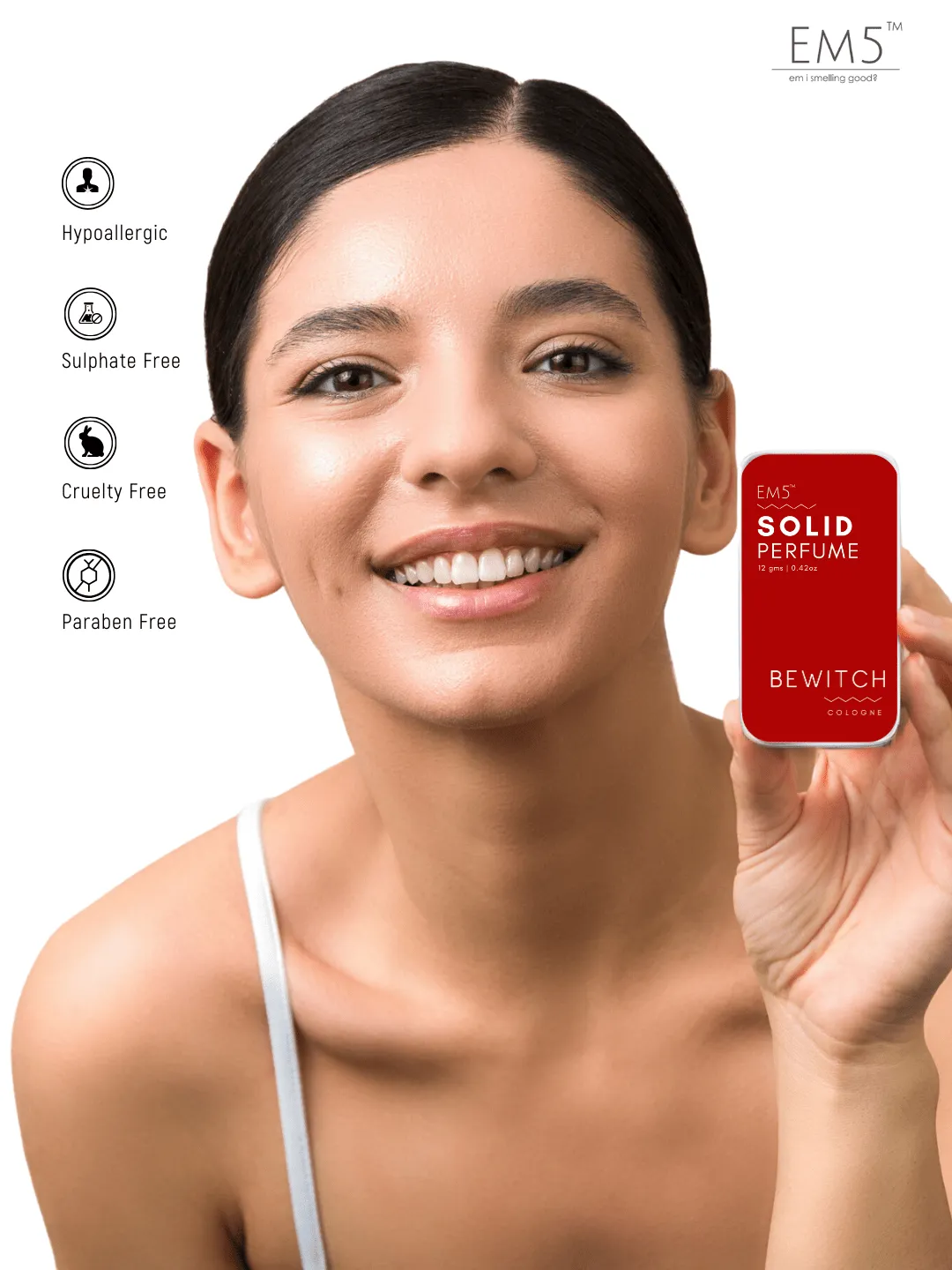 EM5™ FOR HER | Set of 4 Solid Perfumes for Women | Strong and lasting fragrance | With the Goodness of Beeswax   Shea Butter | 12 Gram Each