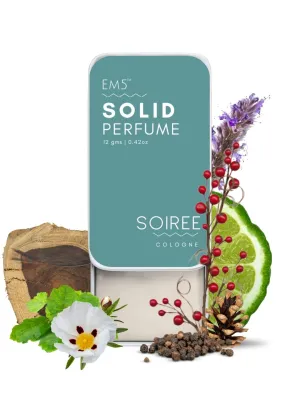 EM5™ Soiree | Solid Perfume for Men | Alcohol Free Strong lasting fragrance | Spicy Amber Citrus | Goodness of Beeswax   Shea Butter