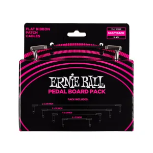 Ernie Ball Flat Ribbon Patch Cables Pedalboard Multi-Pack