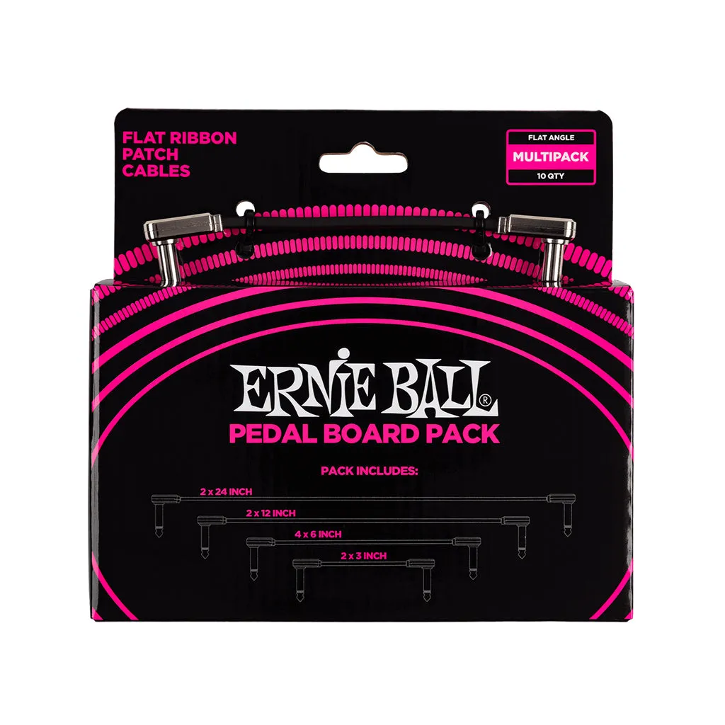 Ernie Ball Flat Ribbon Patch Cables Pedalboard Multi-Pack