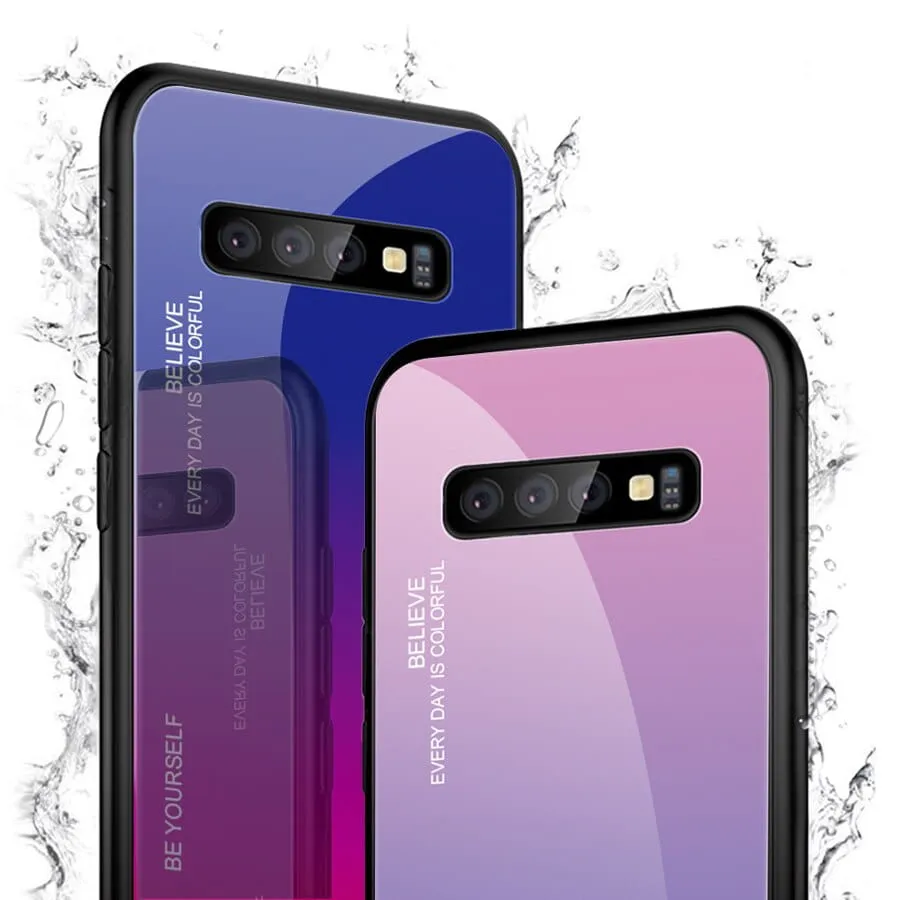 Etui Gradient Glass Case - Huawei P Smart 2019 - Warm Sunset