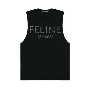 FELINE 2.0 CRYSTAL MUSCLE TEE