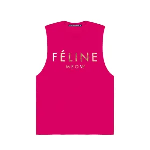 FELINE GOLD FOIL MUSCLE TEE