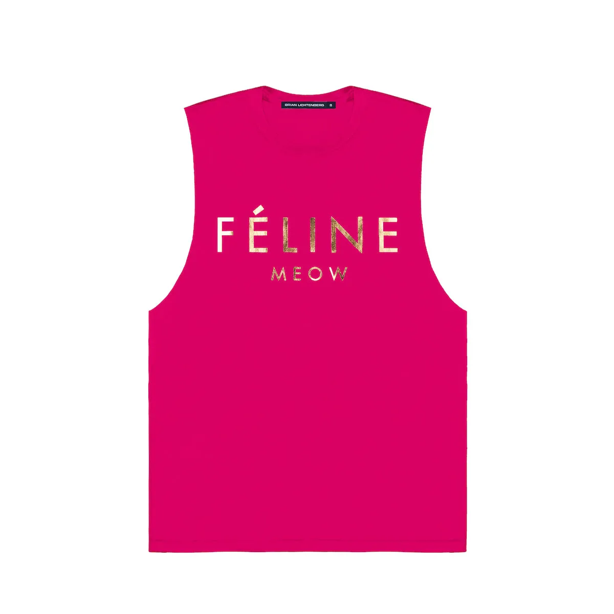 FELINE GOLD FOIL MUSCLE TEE