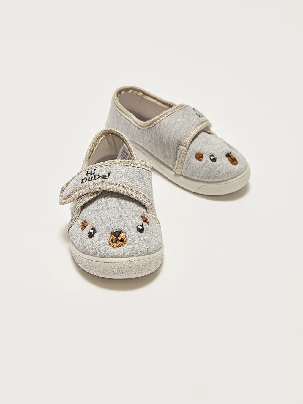 Flexible and Soft-Based Embroidered Velcro Baby Boy Slippers