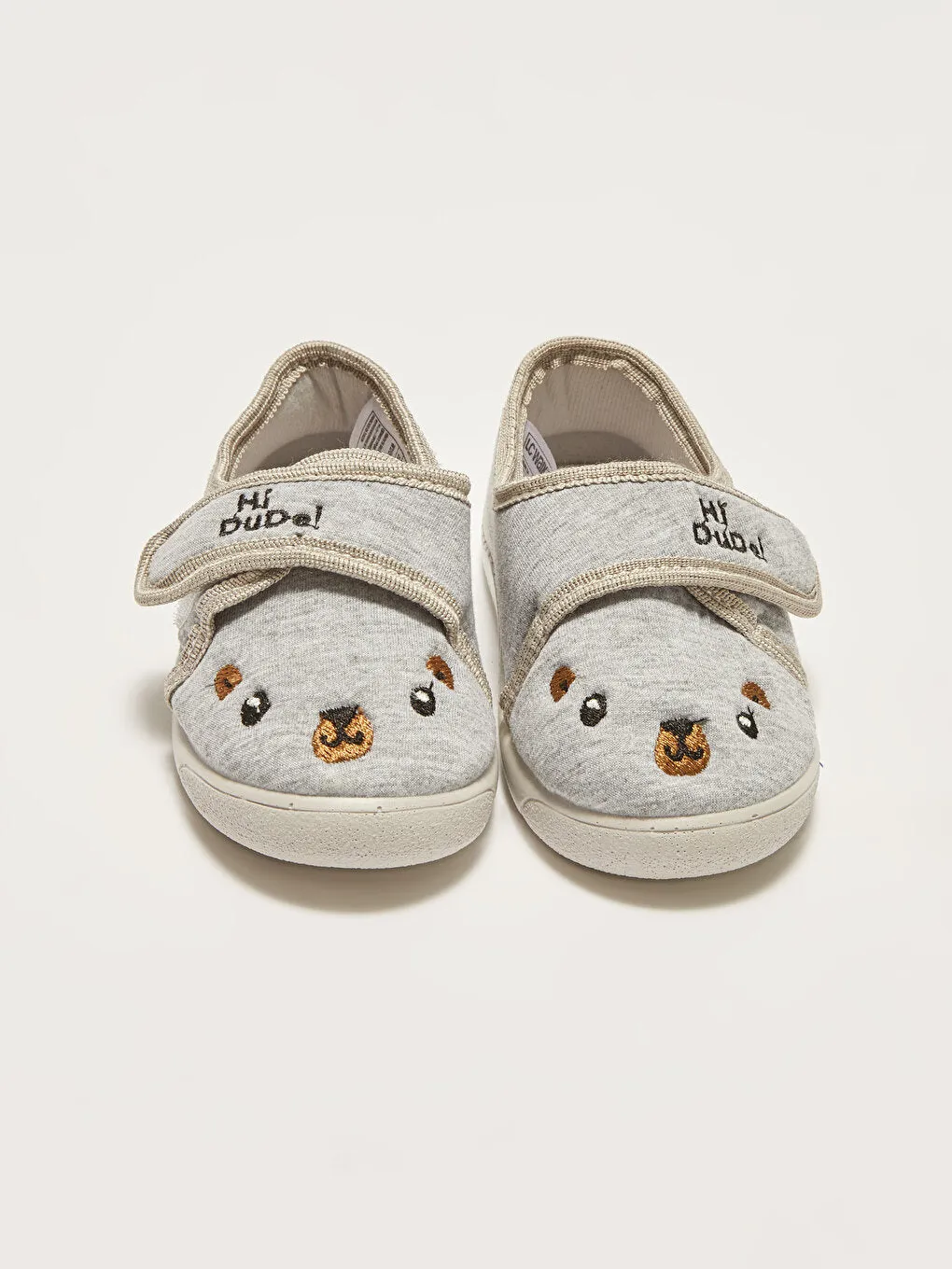 Flexible and Soft-Based Embroidered Velcro Baby Boy Slippers