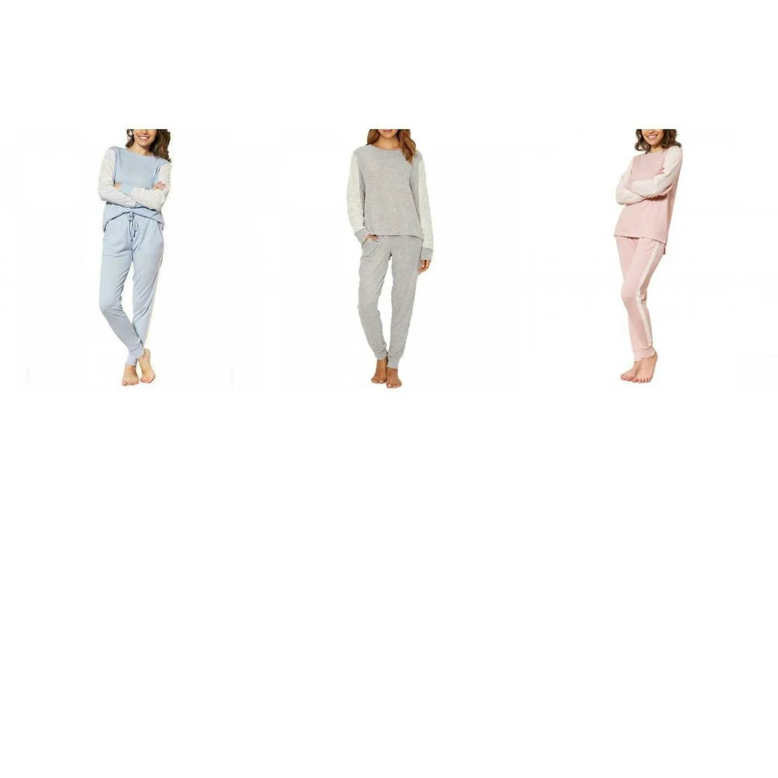 Flora Nikrooz Women's Lace Trim Harbor Cozy Pajama Set