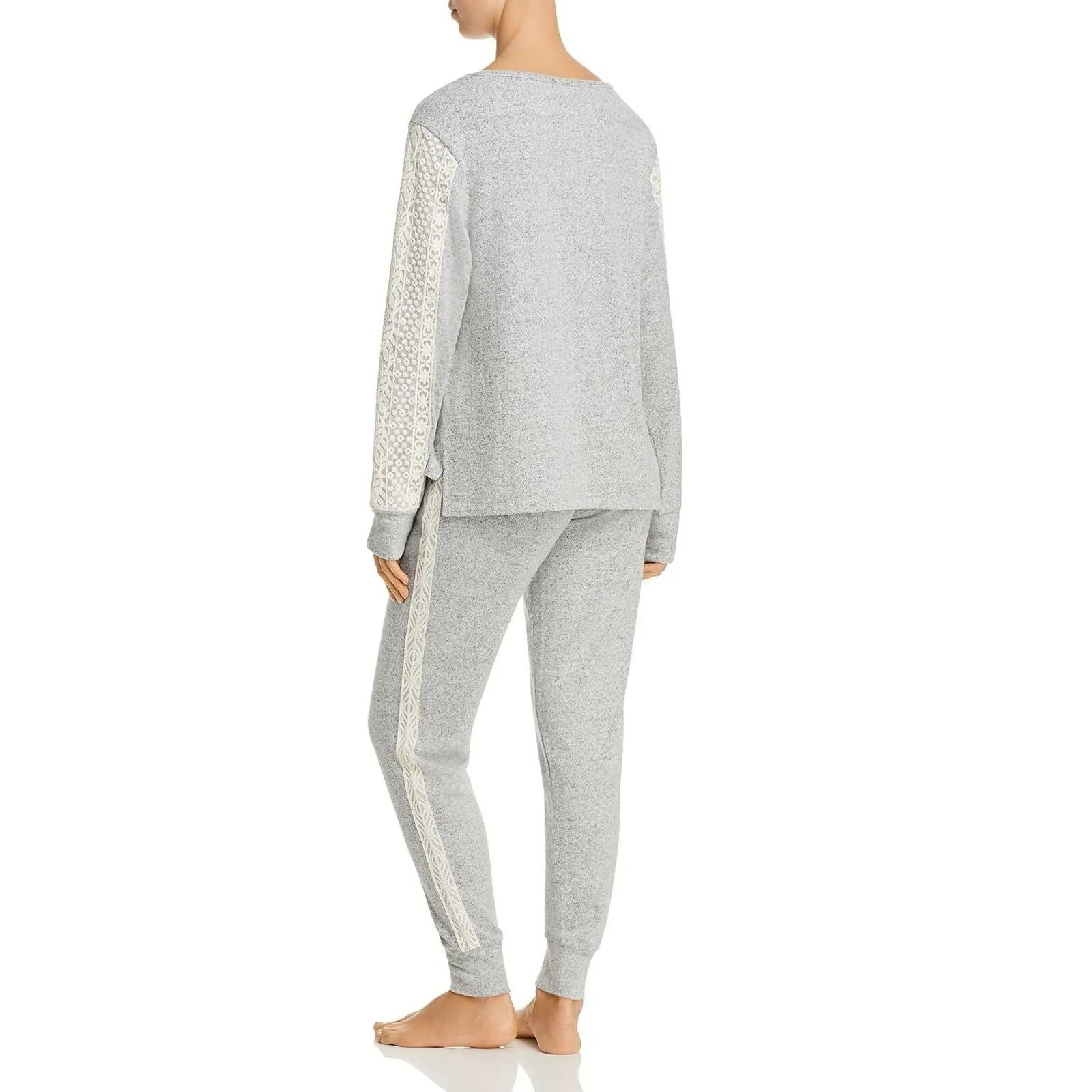 Flora Nikrooz Women's Lace Trim Harbor Cozy Pajama Set
