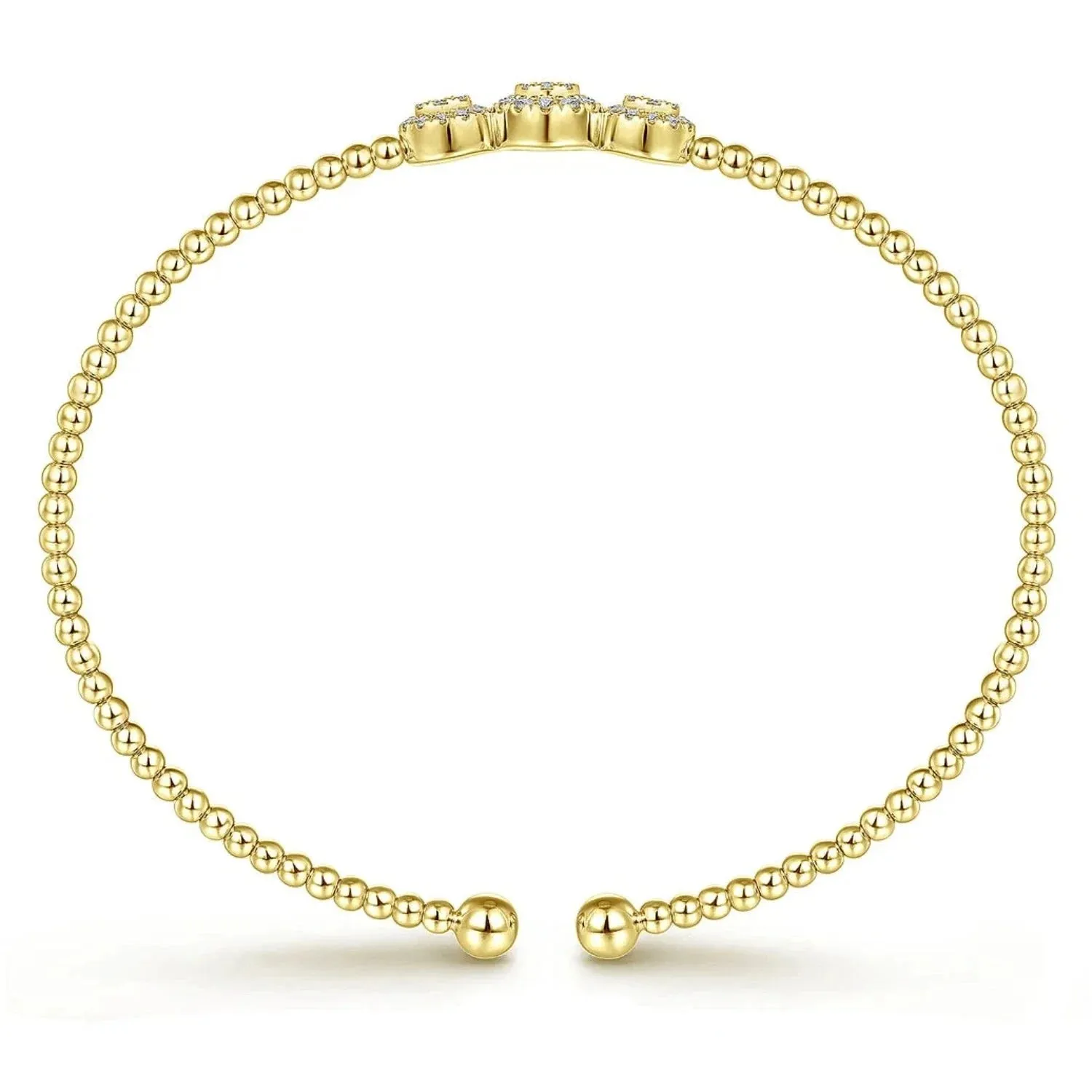 Gabriel & Co. Bujukan Triple Circle Pave Diamond Bangle