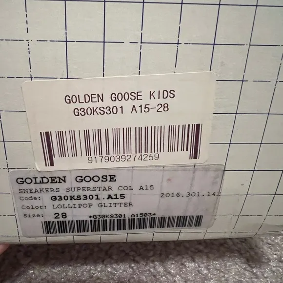 Golden Goose Kids Superstar Blue Glitter sneakers, Size 28 (10.5-11)