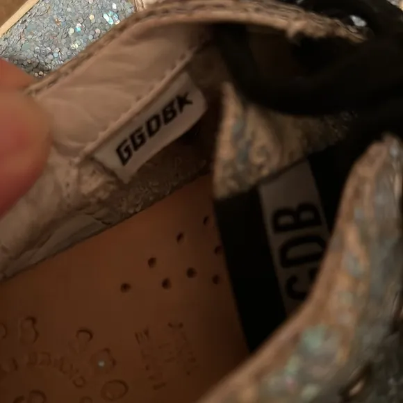 Golden Goose Kids Superstar Blue Glitter sneakers, Size 28 (10.5-11)