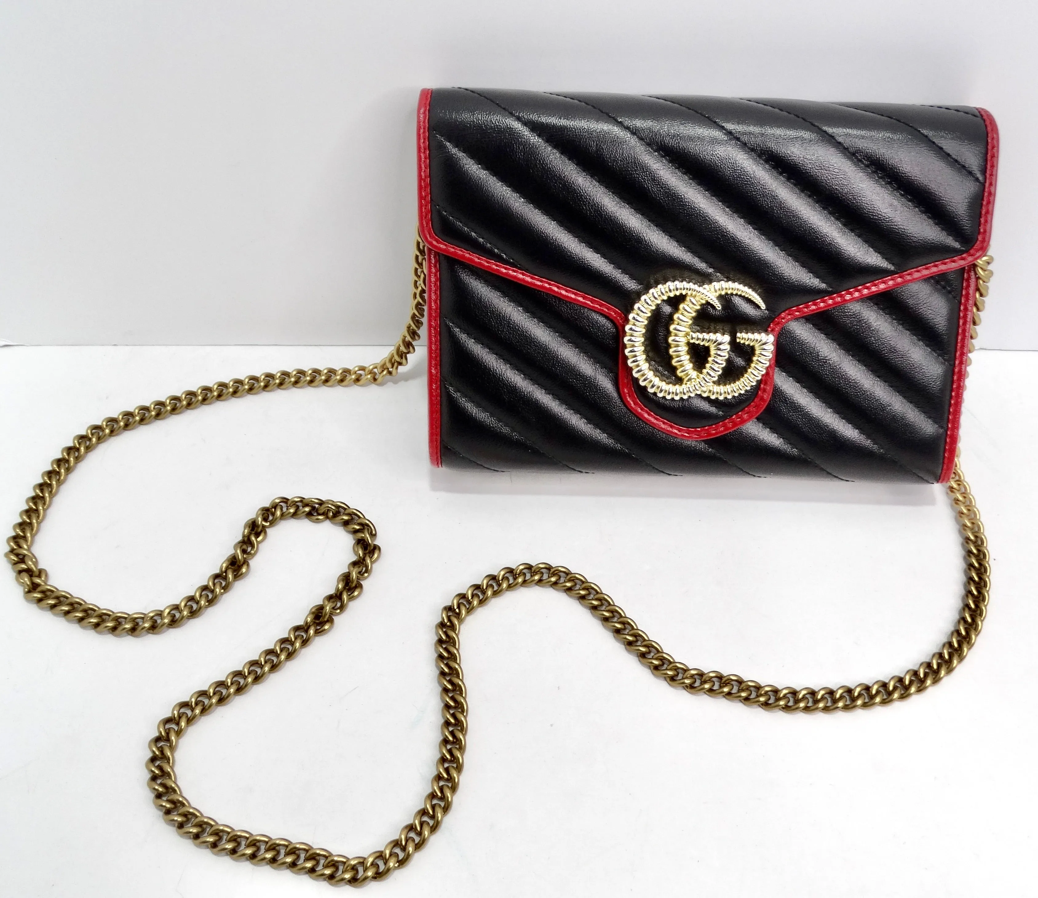 Gucci GG Marmont Torchon Wallet on Chain