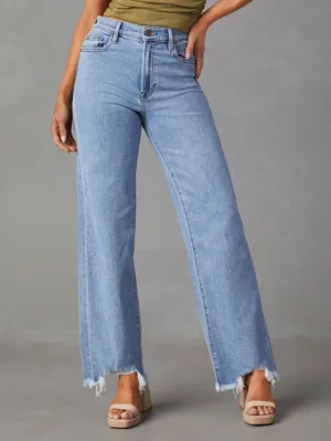 GYPSY GIRL - Fray Hem Jeans