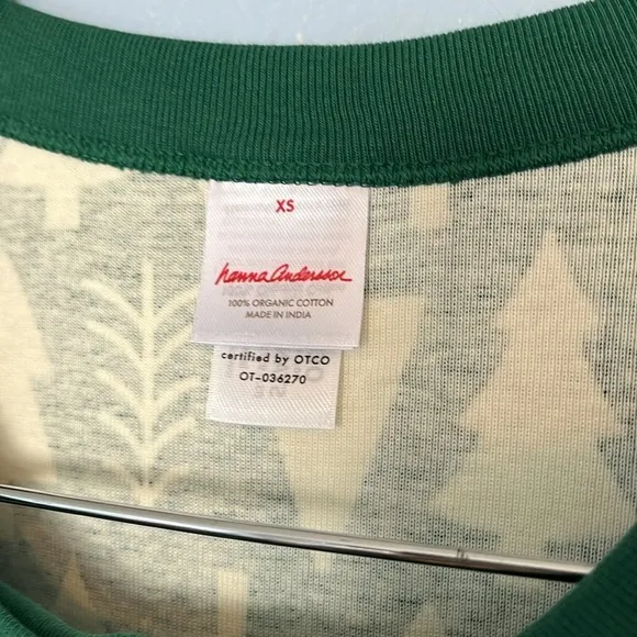 Hanna Anderson Winter Green Tree Matching Holiday Pajama Set