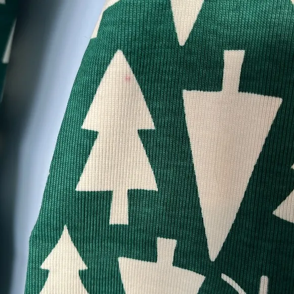 Hanna Anderson Winter Green Tree Matching Holiday Pajama Set