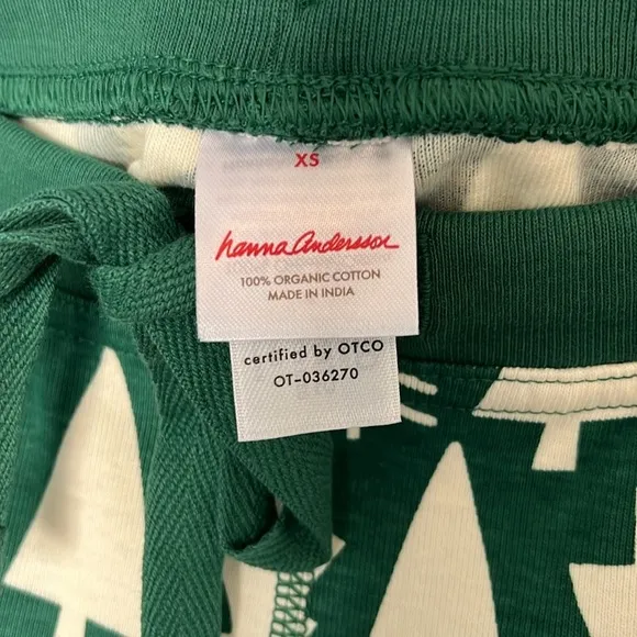 Hanna Anderson Winter Green Tree Matching Holiday Pajama Set