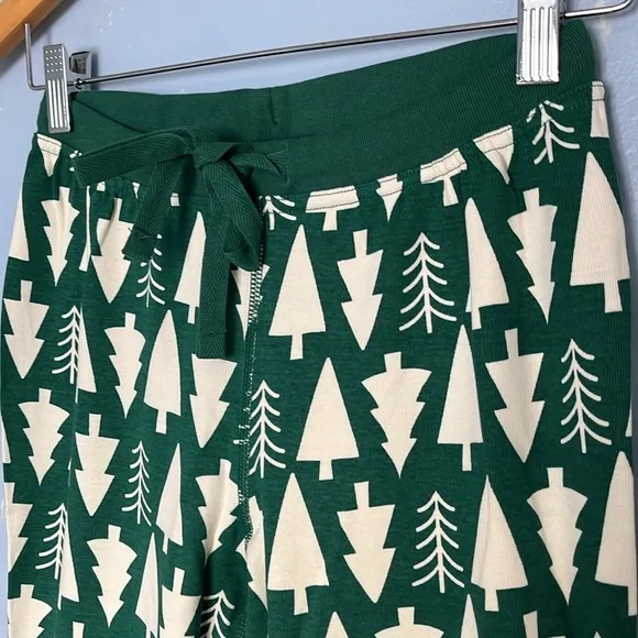 Hanna Anderson Winter Green Tree Matching Holiday Pajama Set