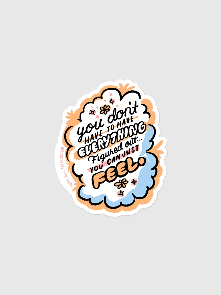 Heartstopper You Can Just Feel Sticker