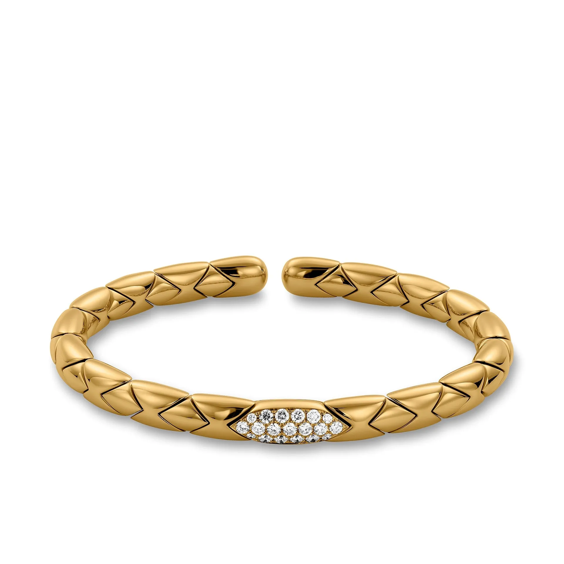 Hulchi Belluni Flexible Cuff with Diamonds