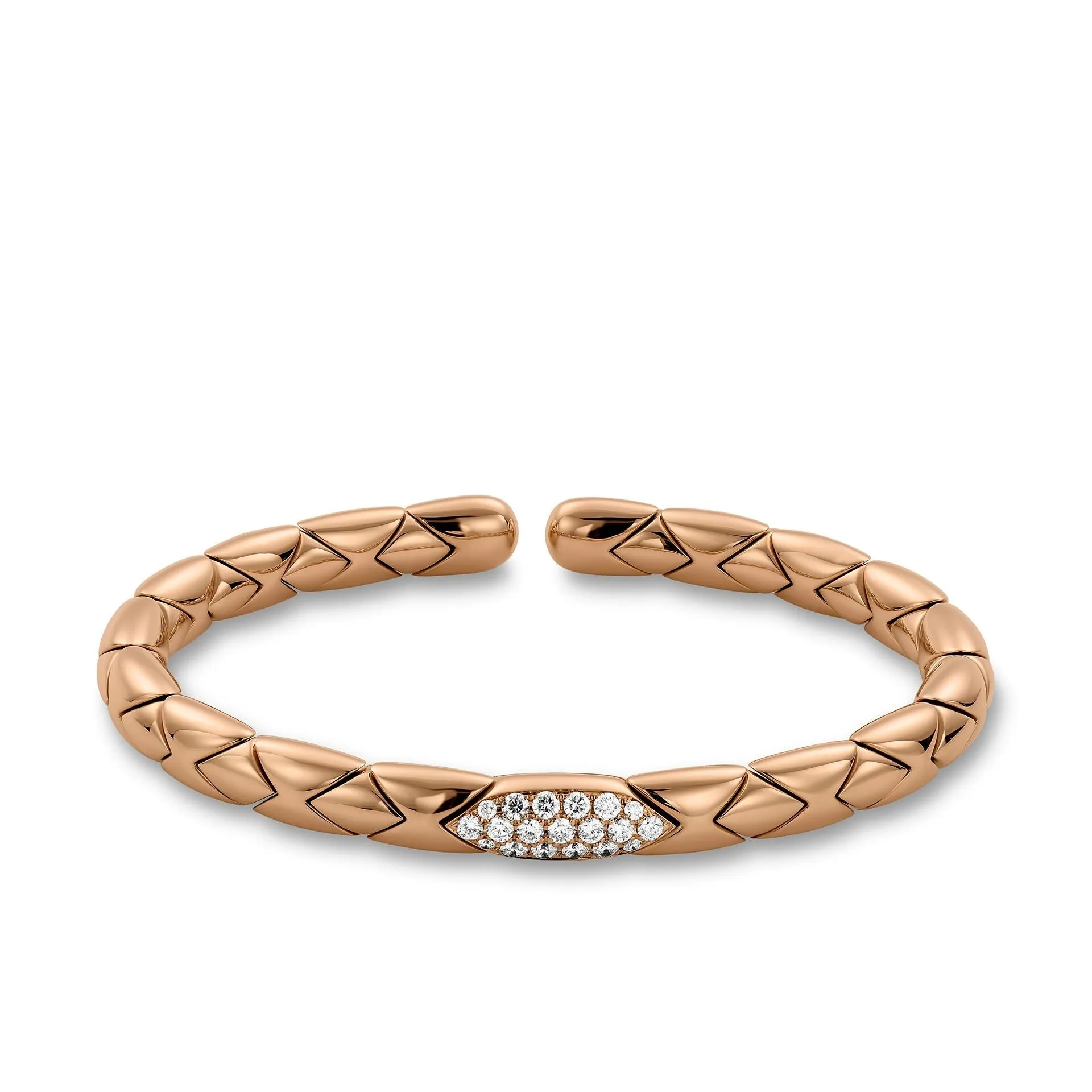 Hulchi Belluni Flexible Cuff with Diamonds