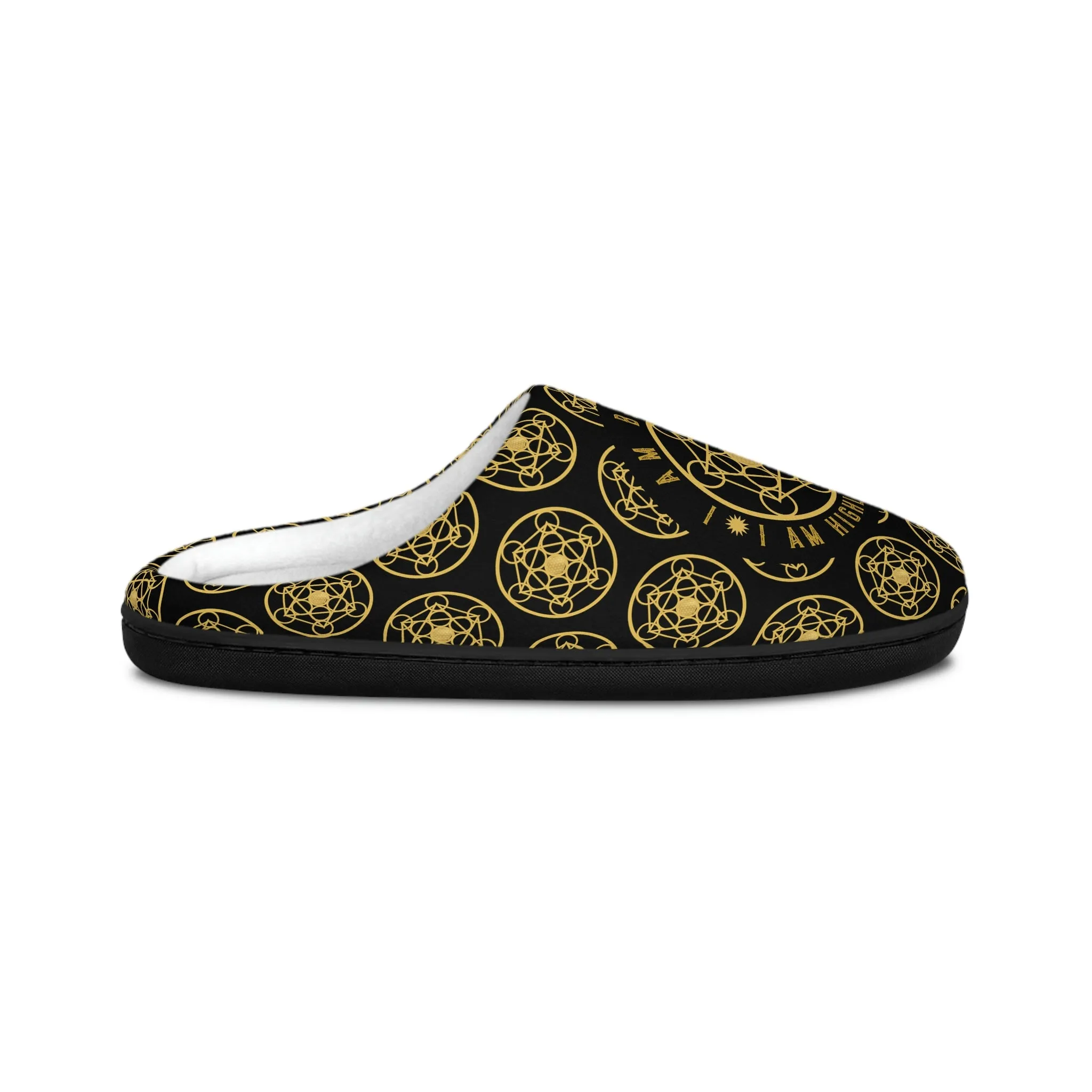 I AM BLESSED I AM HIGHLY FAVORED - Women's Indoor Slippers - Black