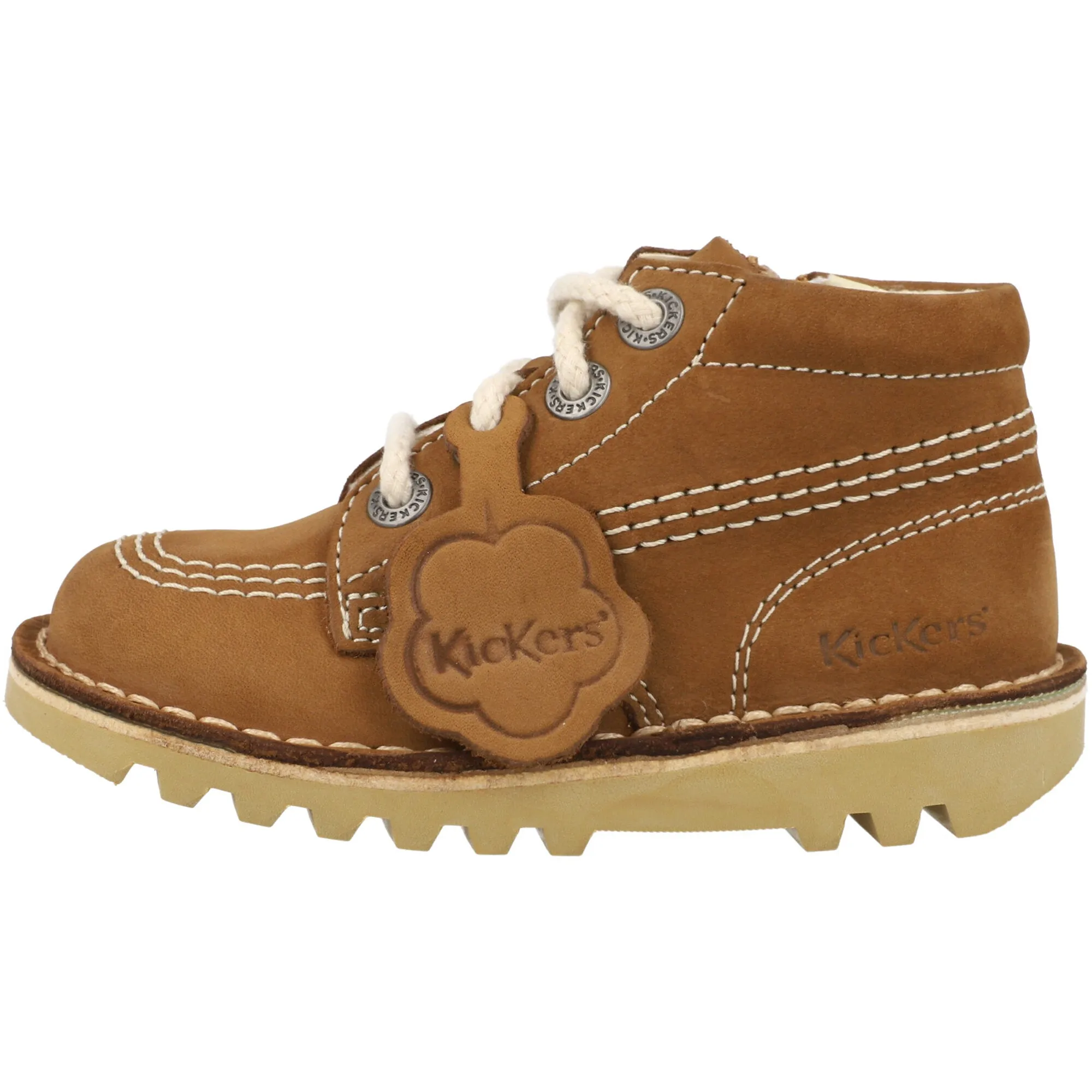 Kickers Kick Hi Zip Tan Kids Boots