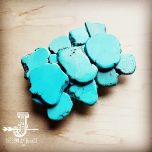 Large Hand Crafted Turquoise Slab Belt Buckle