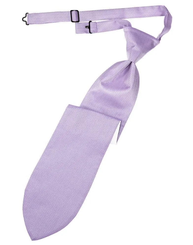 Lavender Herringbone Kids Necktie