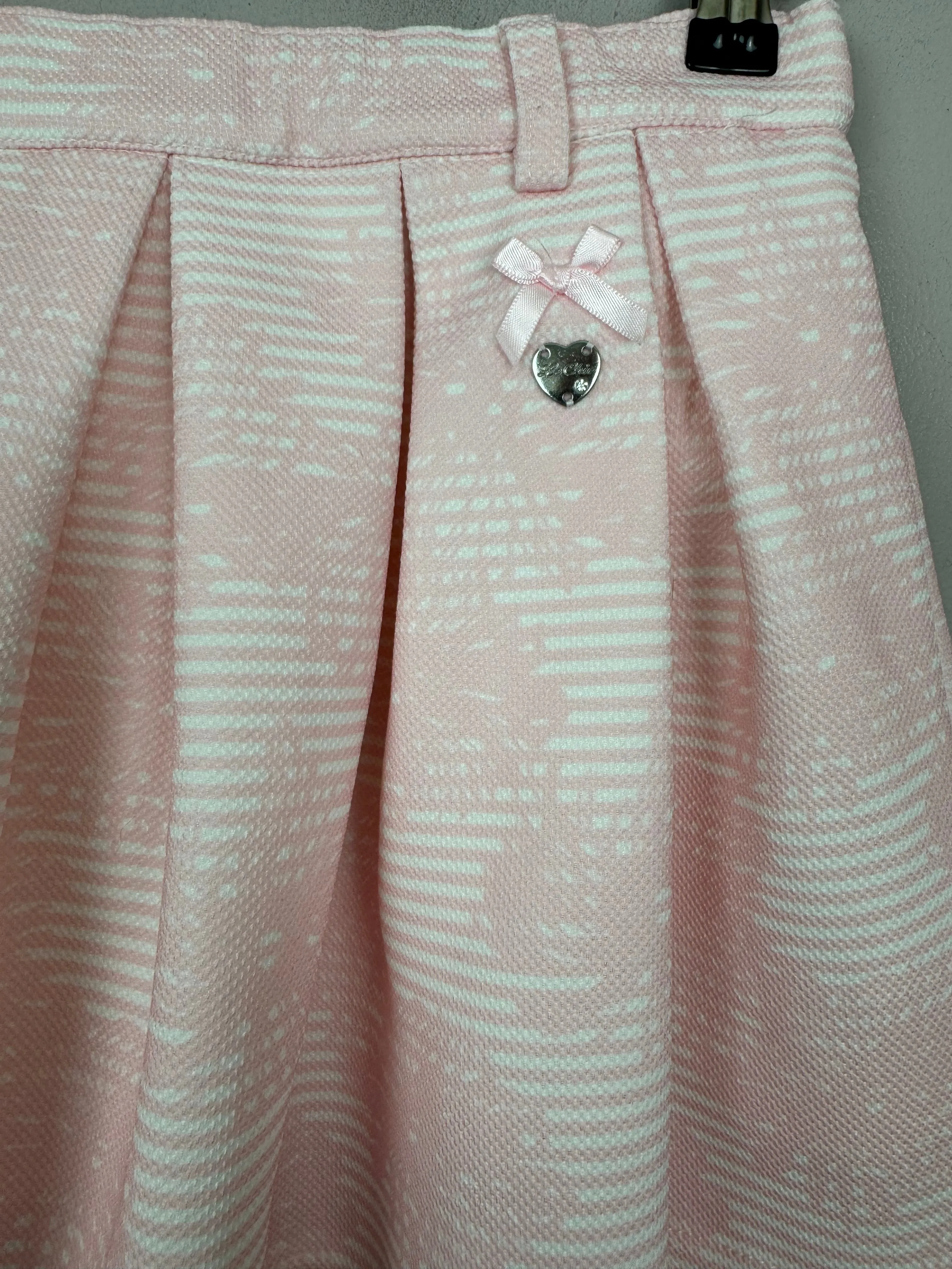 Le Chic Pink pleated skirt 8y