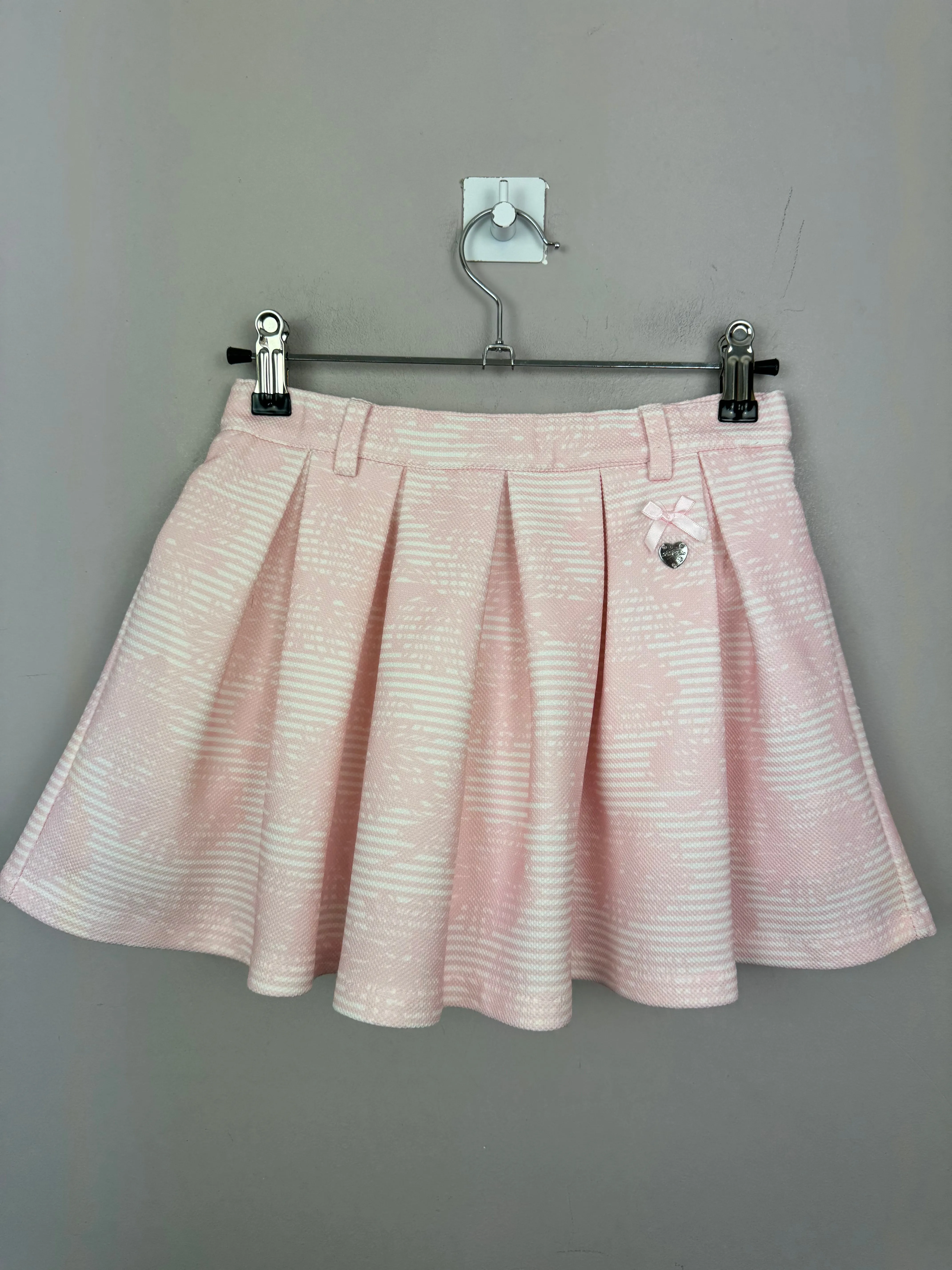 Le Chic Pink pleated skirt 8y