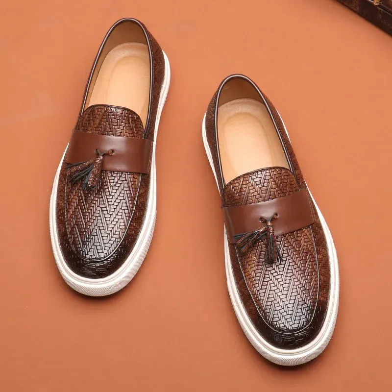 Logan Pierce Leather Loafers