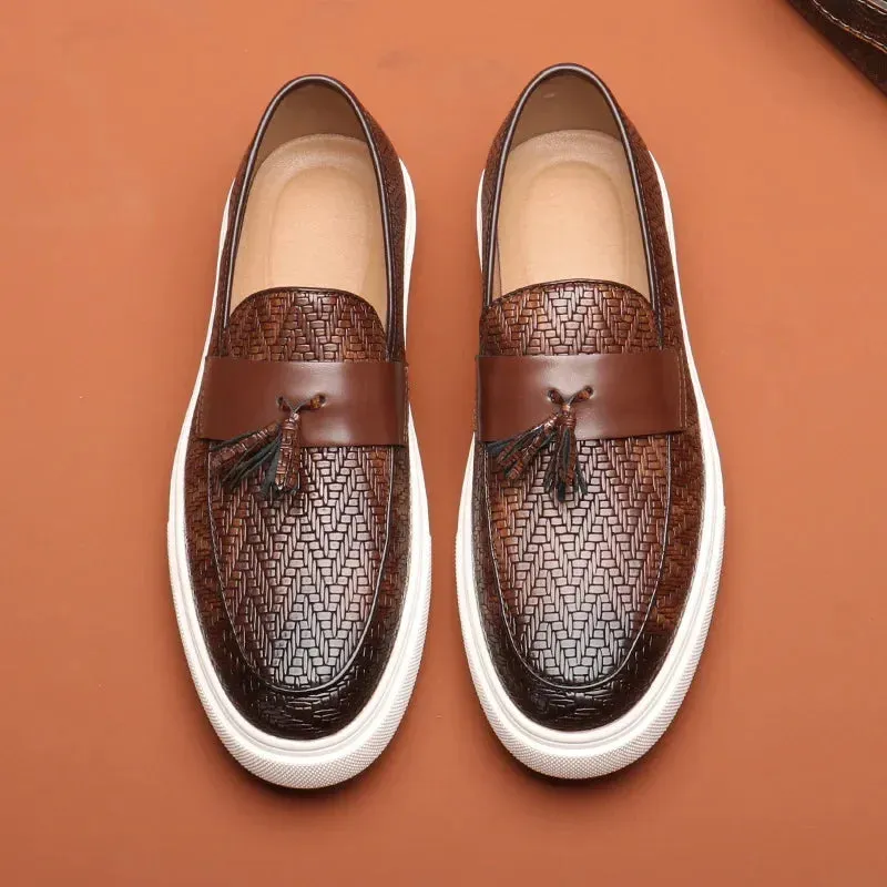 Logan Pierce Leather Loafers