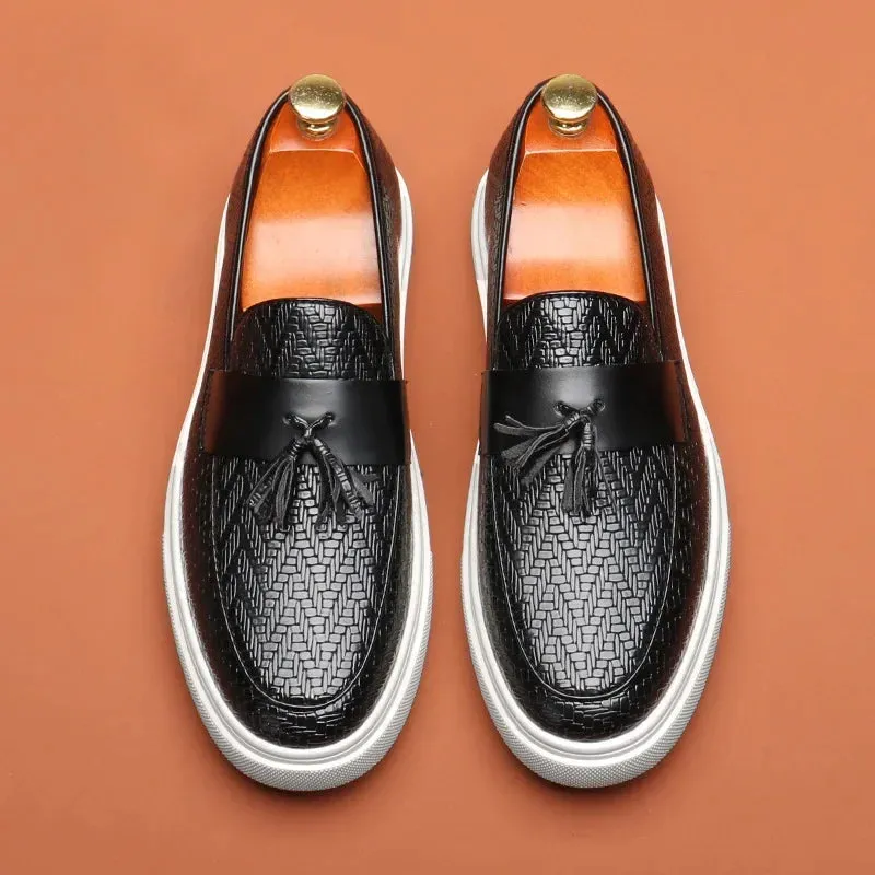 Logan Pierce Leather Loafers