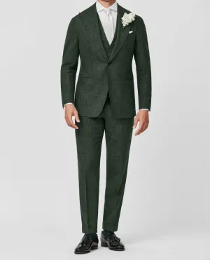 Loro Piana SUMMERTIME Dark Green Tropical Lightweight Wool, Silk & Linen