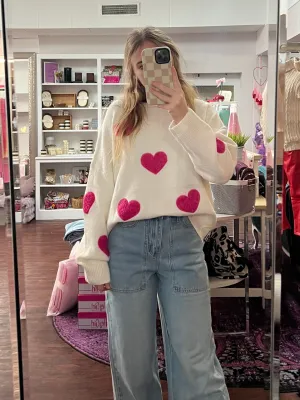 Love Everyday Sweater: White