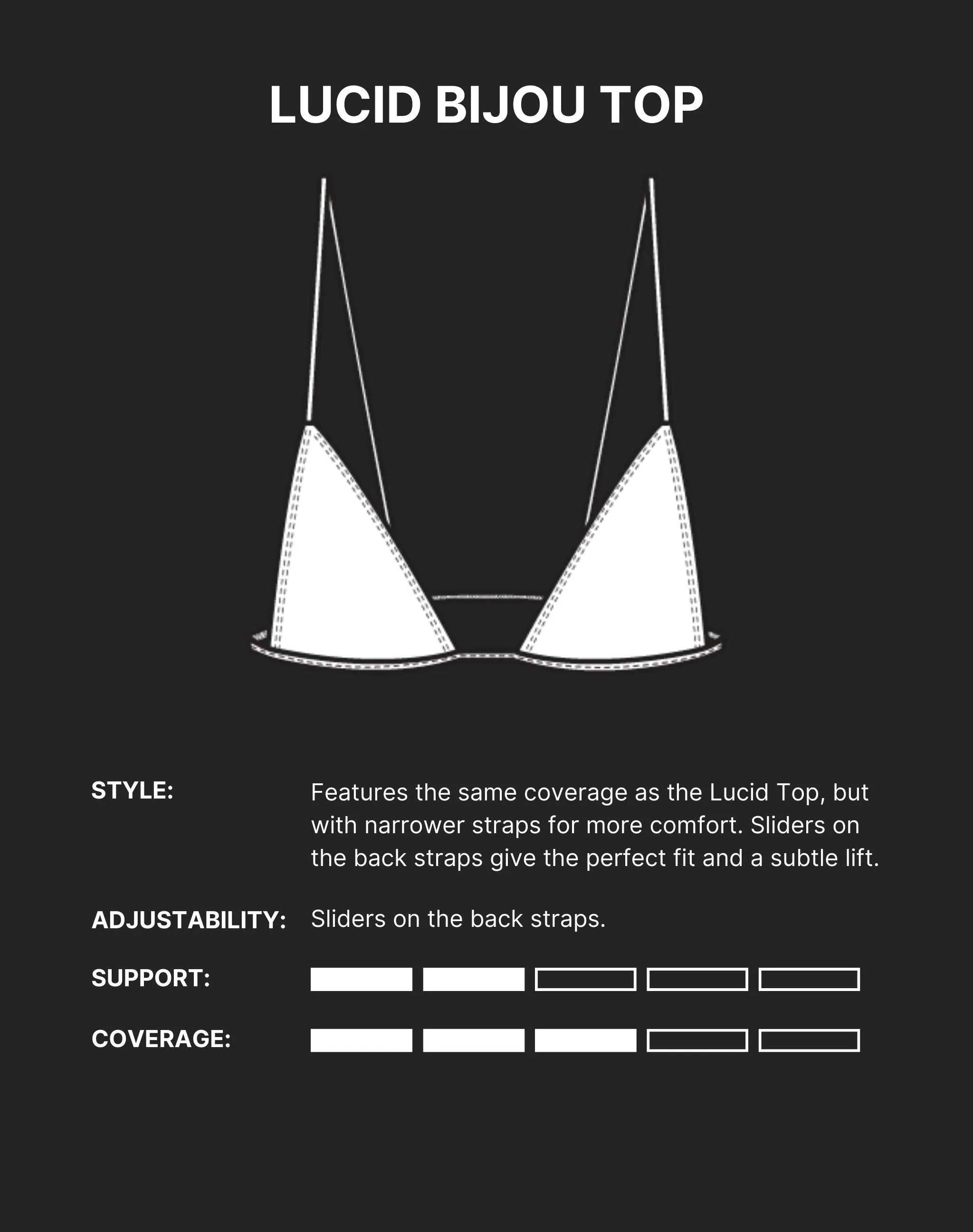 LUCID BIJOU BIKINI TOP - Sunblock White