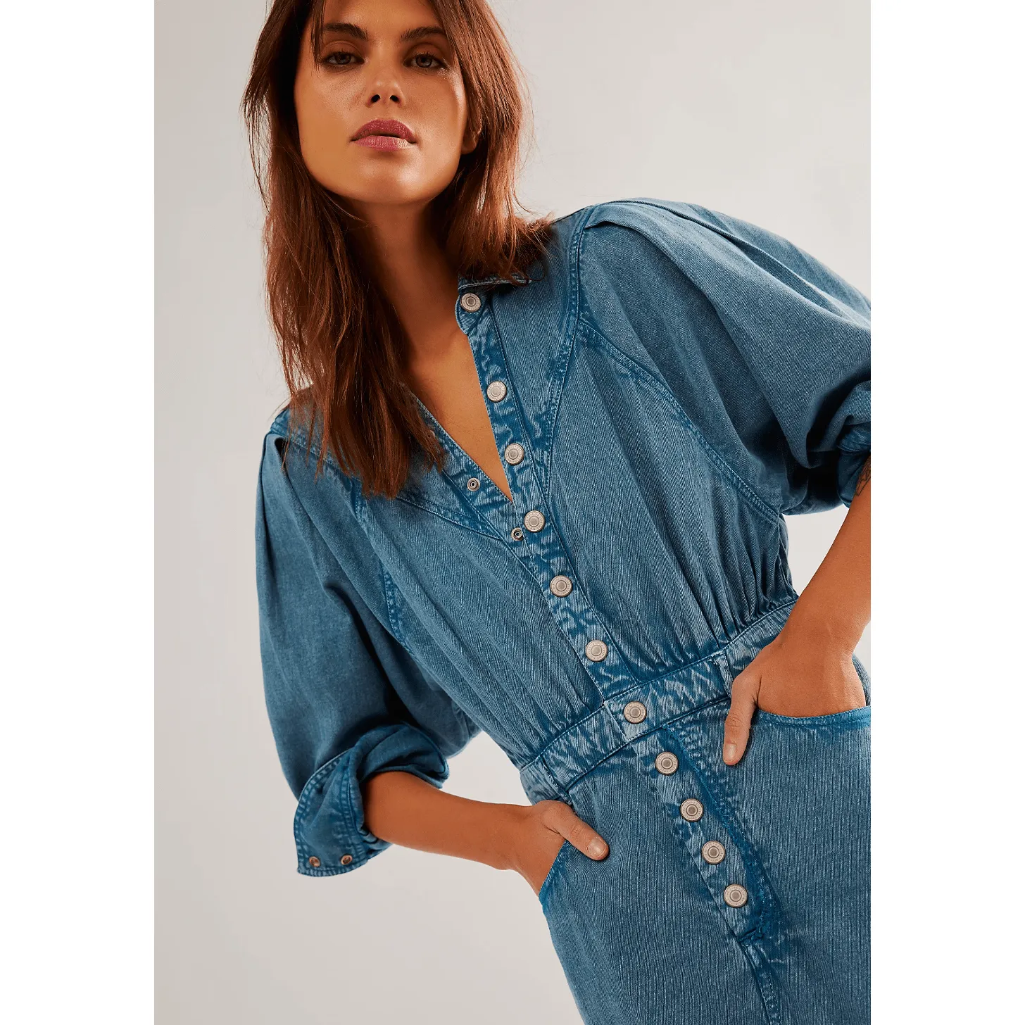 Mad Love Denim Midi Dress