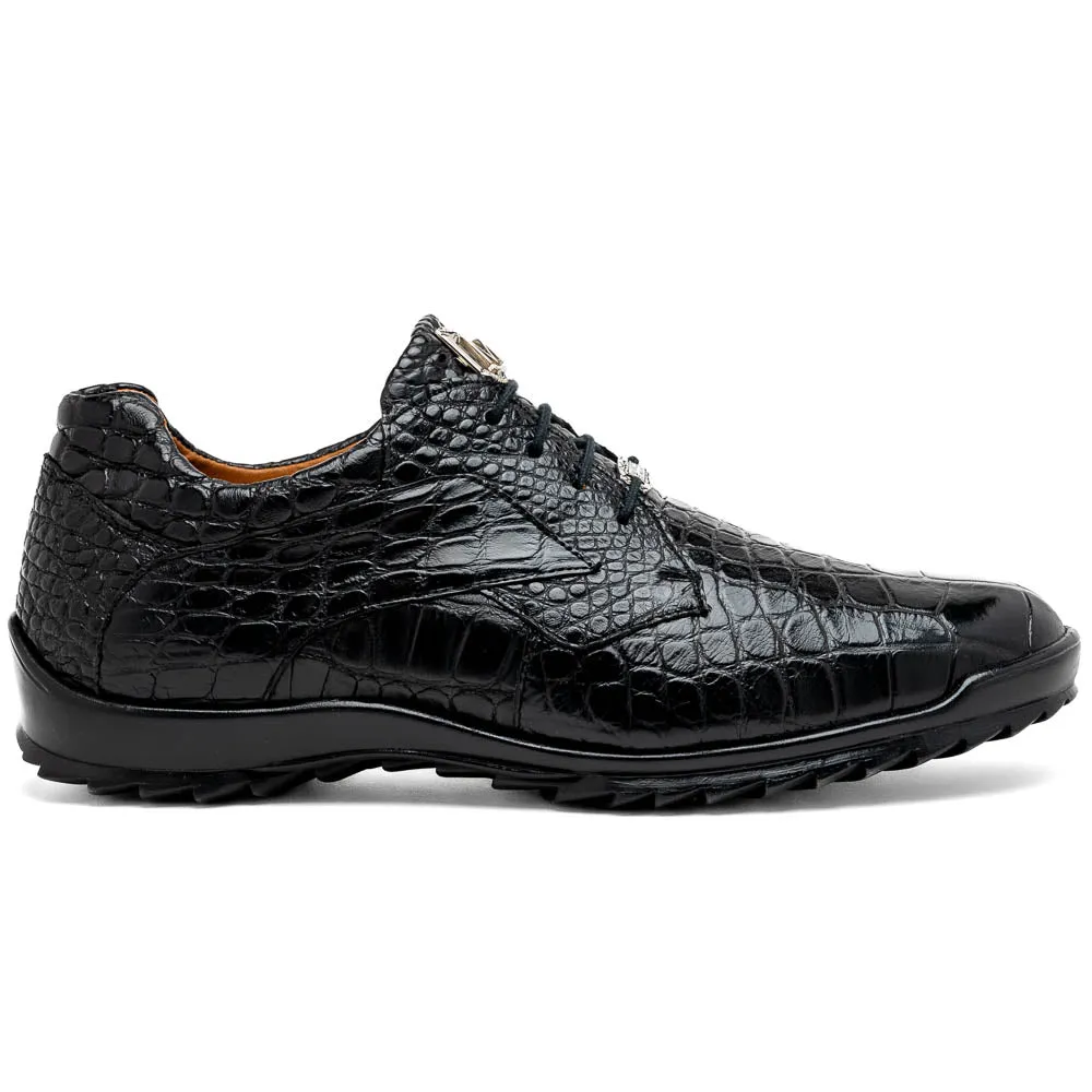 Marco Di Milano Vulcan Black Alligator Sneakers