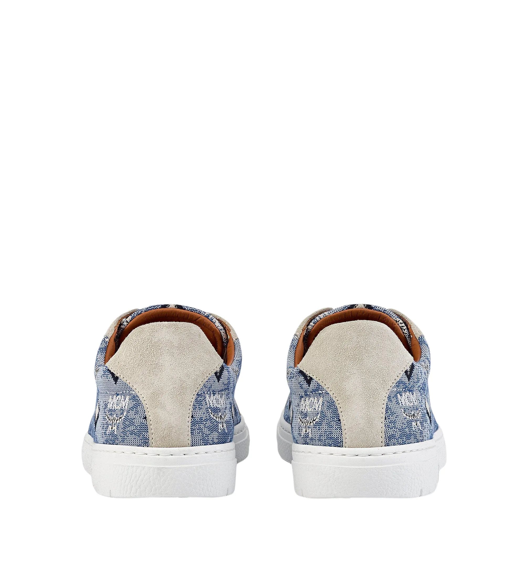 MCM Terrain Lo Sneakers in Vintage Jacquard Monogram BLUE