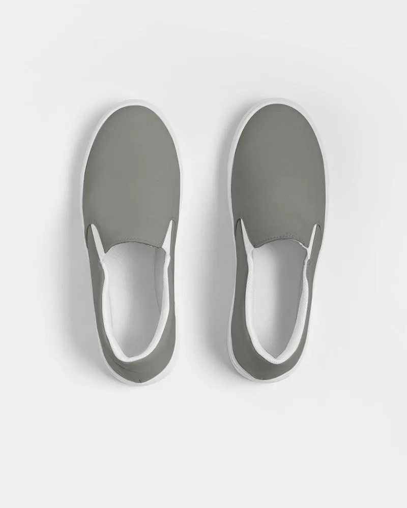 Medium Dark Yellow Gray Slip-On Canvas Sneakers | Men's | Medium Dark Pale Yellow Gray | C0M0Y10K60