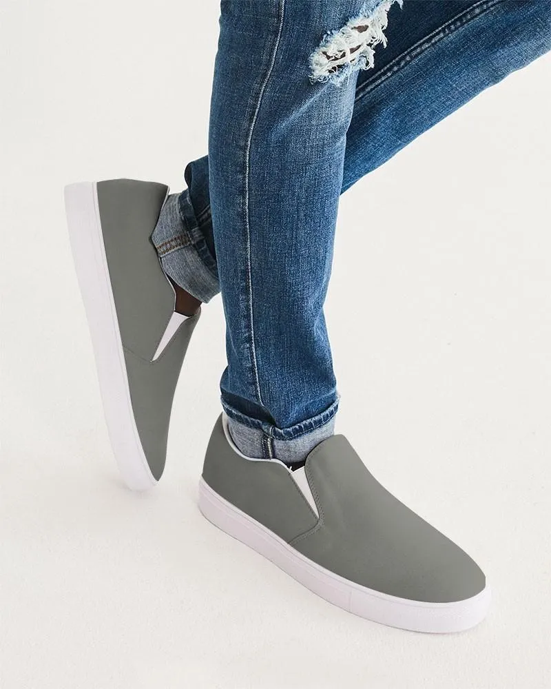 Medium Dark Yellow Gray Slip-On Canvas Sneakers | Men's | Medium Dark Pale Yellow Gray | C0M0Y10K60