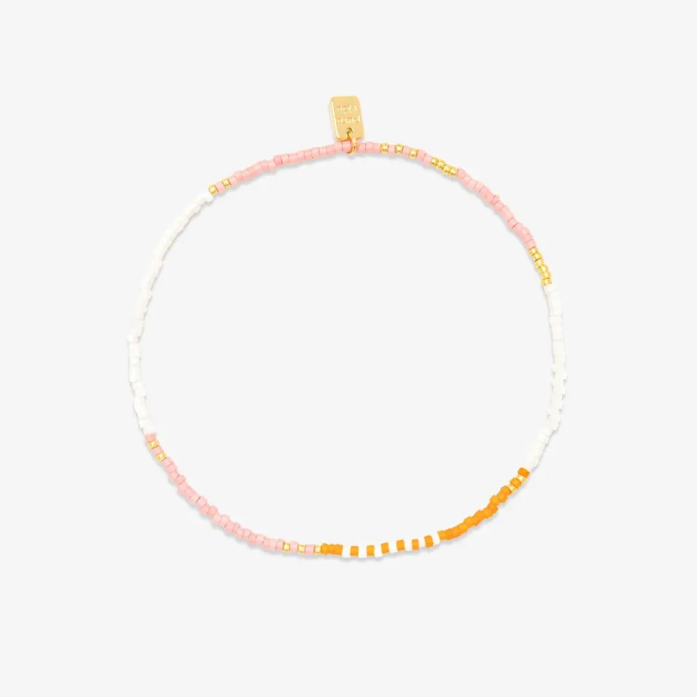 Mixed Seed Bead Anklet in Warm Breeze