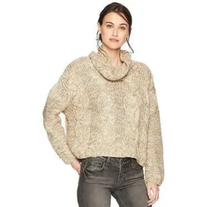 Moon River Cable Knit Turtleneck Sweater