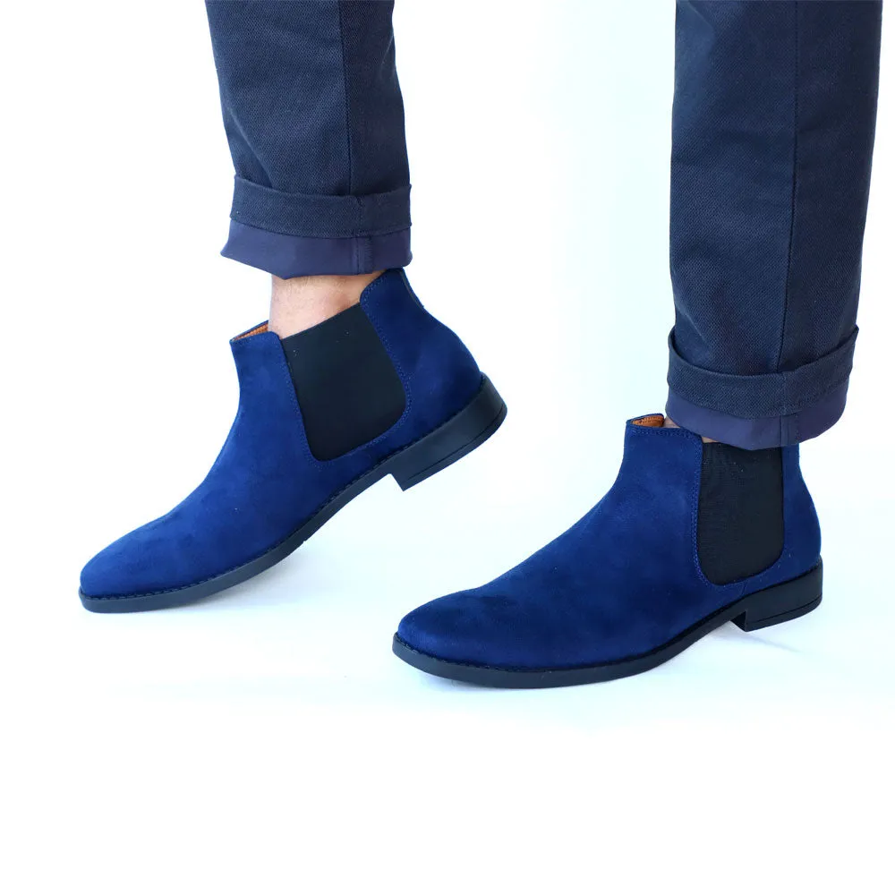 NICHE Blue Suede Chelsea Boots