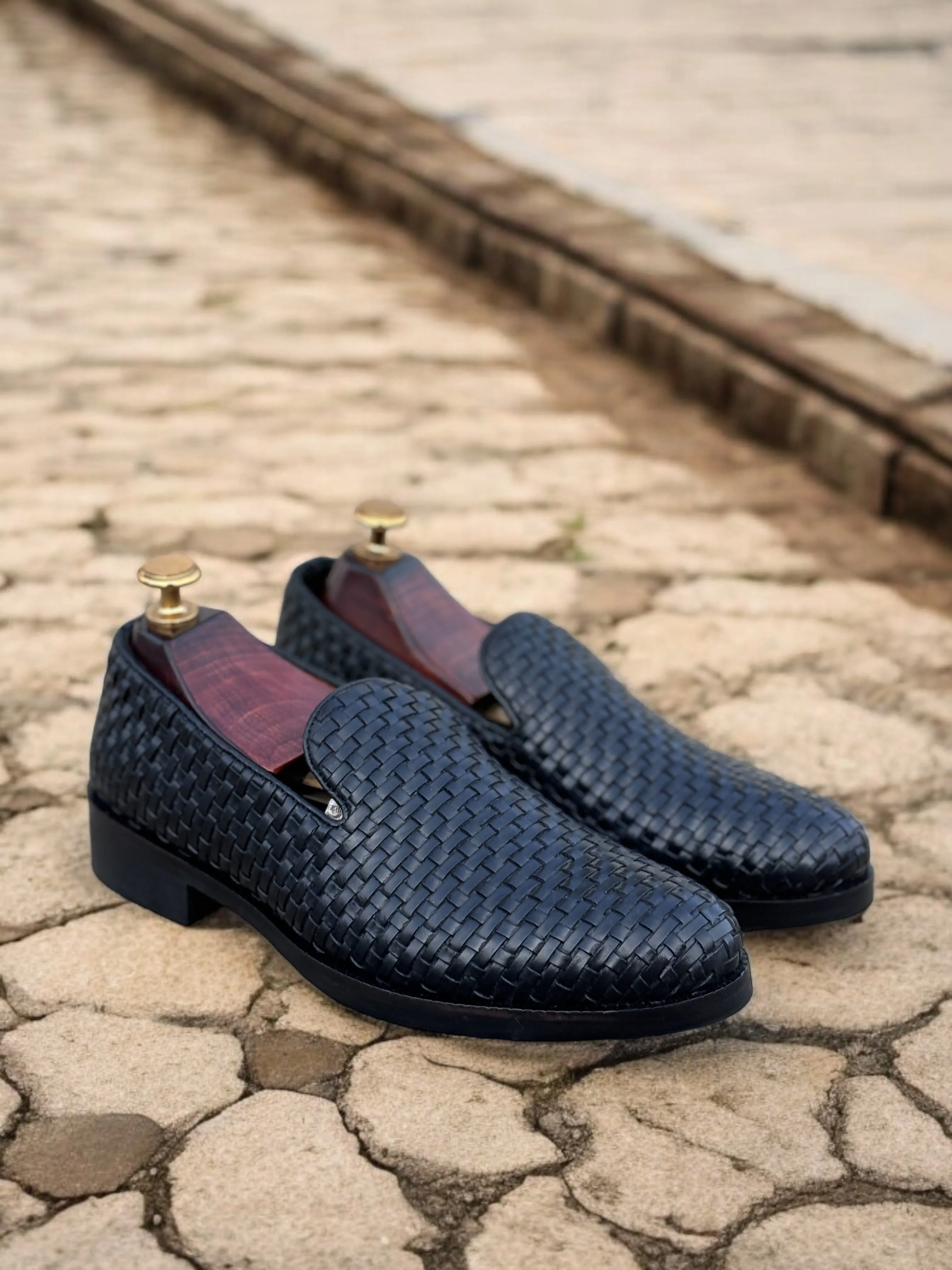 Noble Strider – Braided Leather Loafers